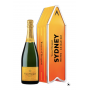 VEUVE CLICQUOT BRUT CARTE JAUNE COFFRET ORANGE PERSONNALISABLE