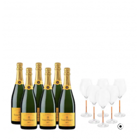 VEUVE CLICQUOT BRUT CARTE JAUNE SET DE SERVICE