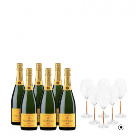 VEUVE CLICQUOT BRUT CARTE JAUNE SET DE SERVICE