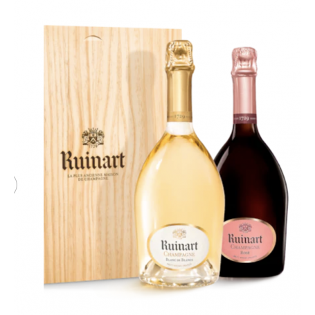 RUINART BLANC DE BLANCS ET ROSÉ COFFRET DUO