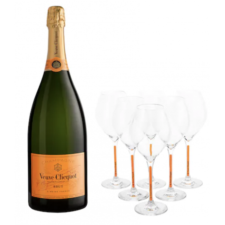 Veuve Clicquot Carte Jaune Brut Coffret Magnum 1,5L + Verres