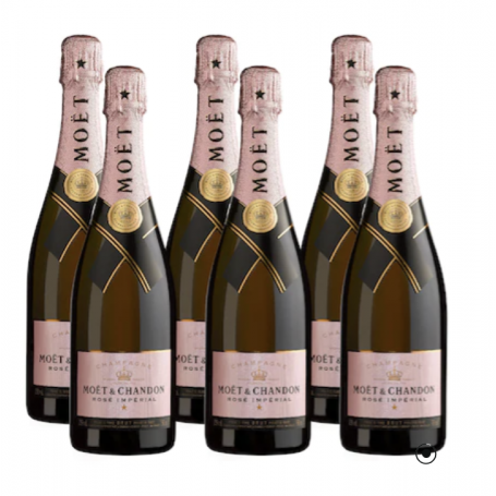 Caisse de 6 bouteilles - 75 cL MOËT & CHANDON ROSÉ IMPÉRIAL