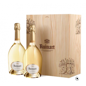 Coffret DUO en bois RUINART BLANC DE BLANCS