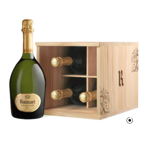 Caisse en bois de 4 bouteilles - 75 cL  RUINART BRUT