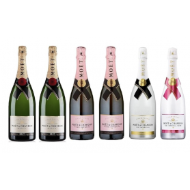 Lot Découverte 6 Champagnes Moët & Chandon 75cL Brut/ice Imperial