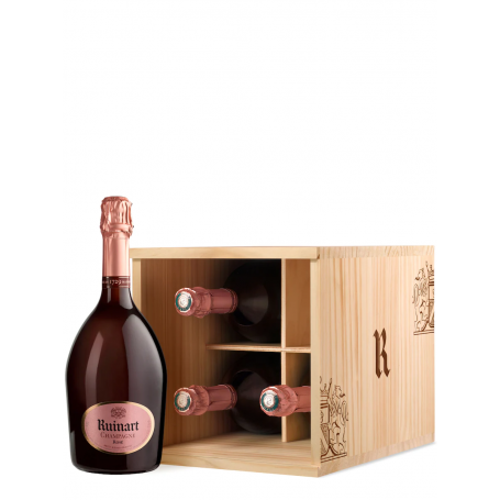 Ruinart Rosé Caisse - Cave 4 Bouteilles 75cl