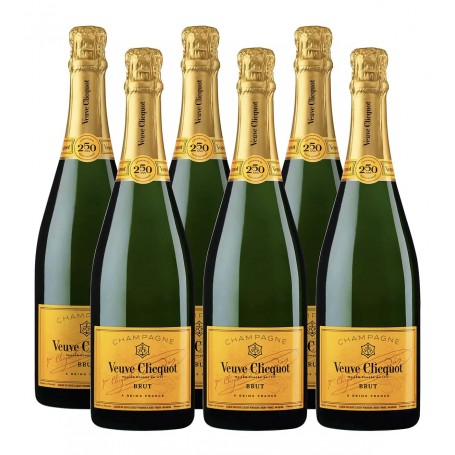 1 Veuve Clicquot Carte Jaune Edition 250e Anniversaire Caisse de 6 bouteilles 75cl