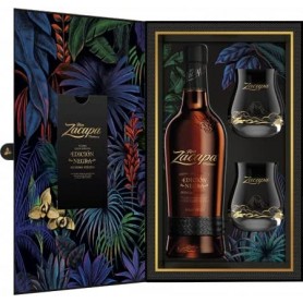 Zacapa Edition Negra Coffret Floral 2 verres - 70cl -40