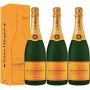 LOT 3 CHAMPAGNES VEUVE CLICQUOT BRUT CARTE JAUNE