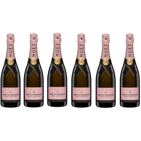 Lot de 6 Champagnes Moët & Chandon Impérial Rosé 75cL