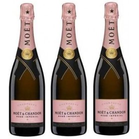 Lot de 3 Champagnes Moët & Chandon Impérial Rosé 75cL