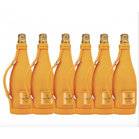 Lot de 6 Champagne Clicquot Brut Jaune Ice Jacket 75cl