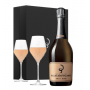 Champagne Billecart-Salmon Le Rosé | Coffret Brut Rosé + 2 flûtes | Bouteille 75CL - bouteille + flûtes