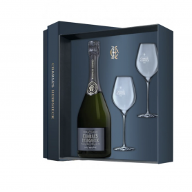 Champagne Charles Heidsieck Coffret Brut Réserve + 2 flûtes | Bouteille 75CL - bouteille + flûtes