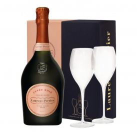 Champagne Laurent-Perrier Cuvée Rosé | Bouteille 75CL - bouteille + flûtes