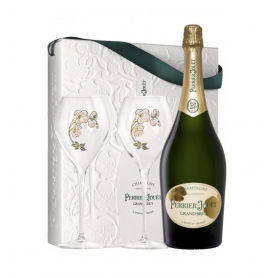 Champagne Perrier-Jouët Grand Brut | Bouteille 75CL - bouteille + flûtes