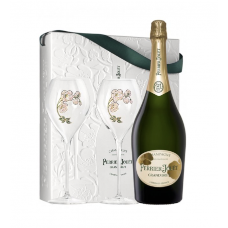 Champagne Perrier-Jouët Grand Brut | Bouteille 75CL - bouteille + flûtes