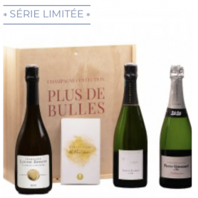 Champagne Plus de Bulles Coffret Collection - Millésime | Bouteille 75CL - Caisse bois