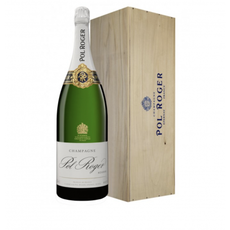 Champagne Pol Roger Brut Réserve | Jéroboam 300cl - Caisse bois