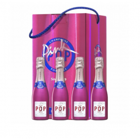 Champagne Pommery Coffret 4 mini Pink POP - Etui
