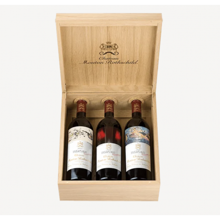 Caisse Luxe Chêne Mouton Rothschild 2005-2009-2010 Bordeaux - Pauillac - Rouge